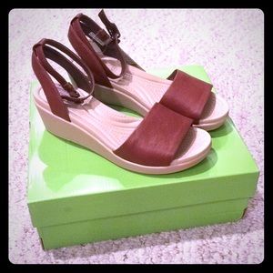 Crocs mini wedge with ankle strap